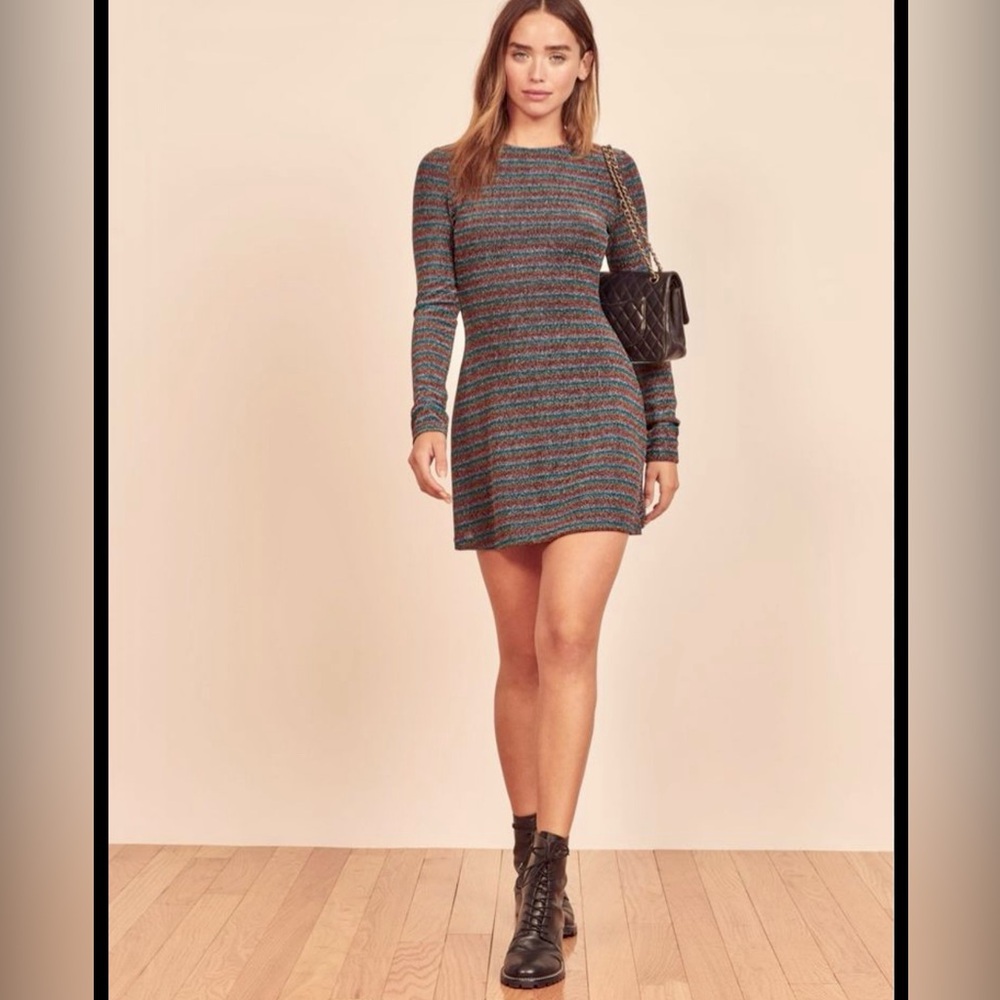 REFORMATION GLITTER KNIT DRESS, NEW WITHOUT TAGS, MEDIUM SIZE